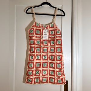 NWT crochet Zara dress sz S